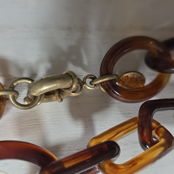 J.Crew Long Tortoise Shell Chain Necklace - Picture 3 of 5